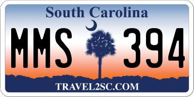 SC license plate MMS394