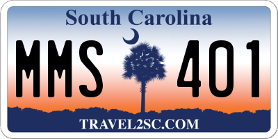 SC license plate MMS401