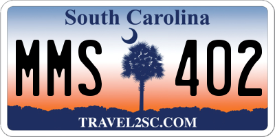 SC license plate MMS402