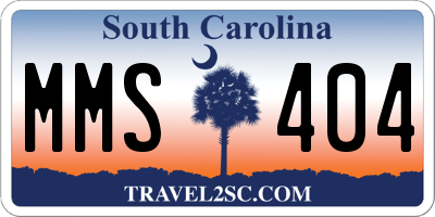 SC license plate MMS404