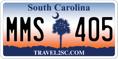 SC license plate MMS405