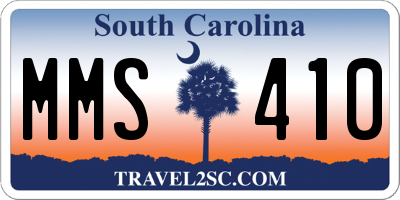 SC license plate MMS410