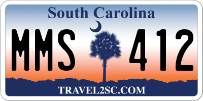 SC license plate MMS412