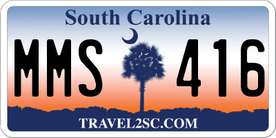 SC license plate MMS416