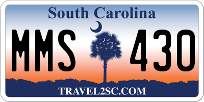 SC license plate MMS430