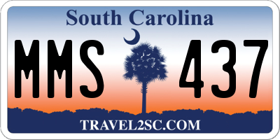 SC license plate MMS437