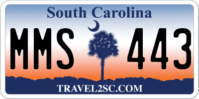 SC license plate MMS443