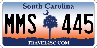 SC license plate MMS445