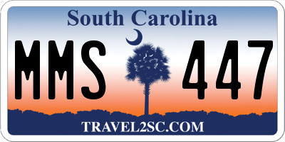 SC license plate MMS447