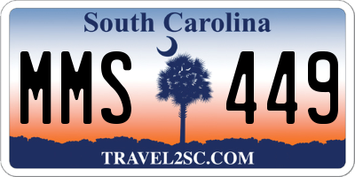 SC license plate MMS449