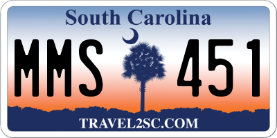 SC license plate MMS451