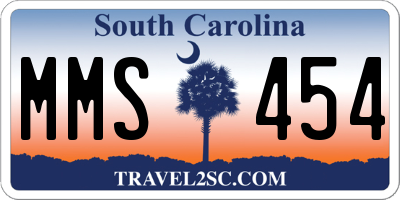 SC license plate MMS454
