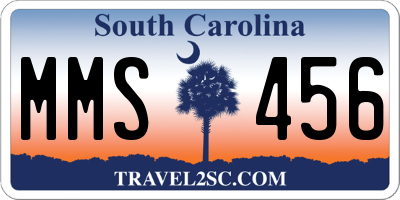 SC license plate MMS456