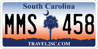 SC license plate MMS458