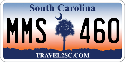 SC license plate MMS460