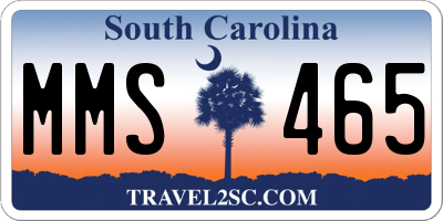 SC license plate MMS465