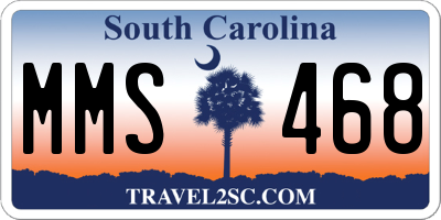 SC license plate MMS468