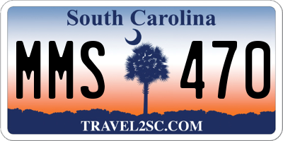 SC license plate MMS470