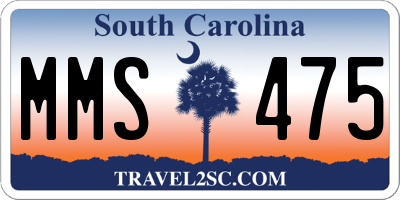 SC license plate MMS475