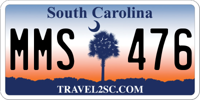 SC license plate MMS476