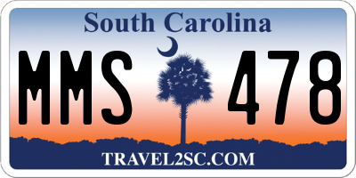 SC license plate MMS478