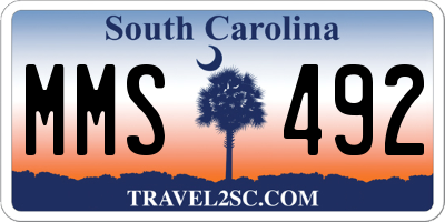 SC license plate MMS492