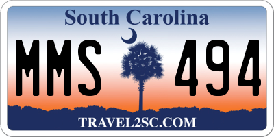 SC license plate MMS494