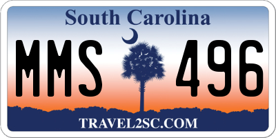 SC license plate MMS496