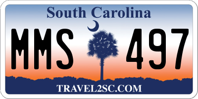 SC license plate MMS497
