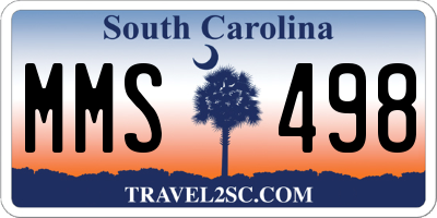 SC license plate MMS498