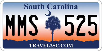 SC license plate MMS525