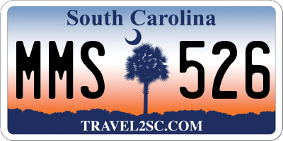 SC license plate MMS526