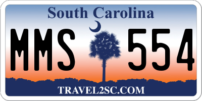 SC license plate MMS554