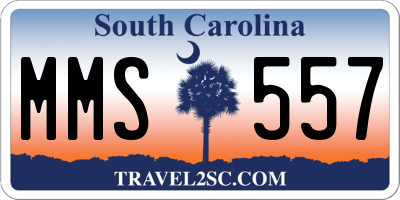SC license plate MMS557