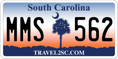 SC license plate MMS562