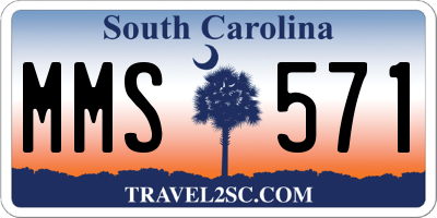 SC license plate MMS571