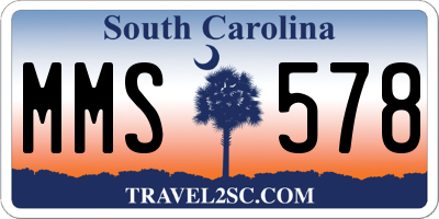 SC license plate MMS578