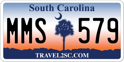 SC license plate MMS579