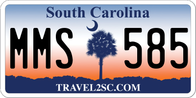 SC license plate MMS585