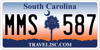 SC license plate MMS587