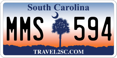 SC license plate MMS594