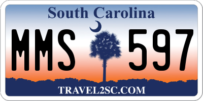SC license plate MMS597