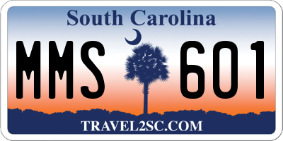 SC license plate MMS601
