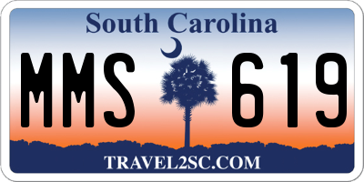 SC license plate MMS619