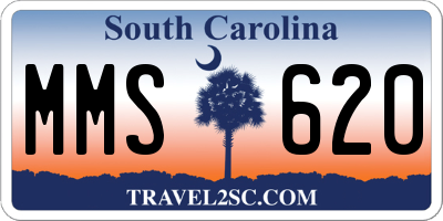 SC license plate MMS620