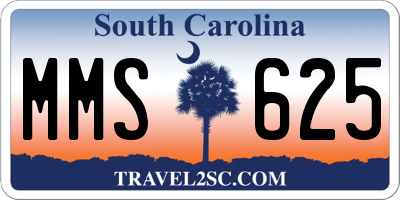 SC license plate MMS625