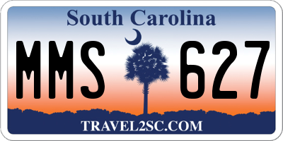 SC license plate MMS627