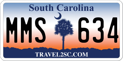 SC license plate MMS634