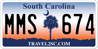 SC license plate MMS674