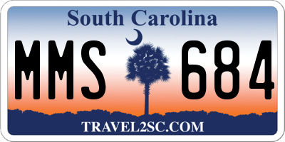 SC license plate MMS684